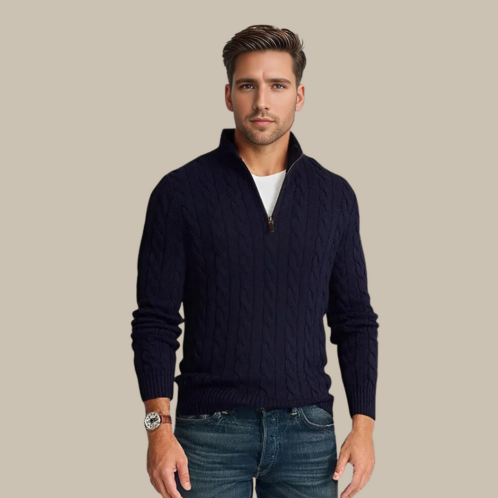 Gents Troyer | Stilvoller Zip Strickpullover