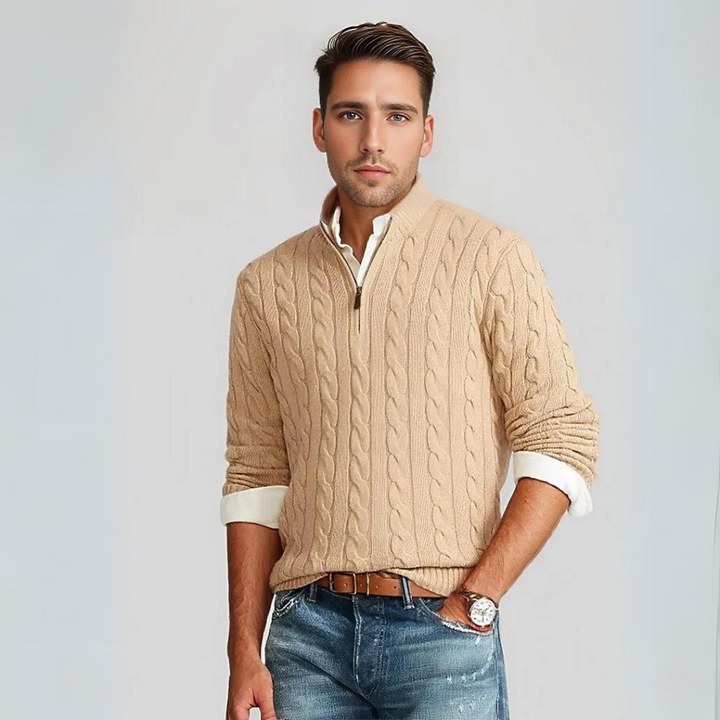 Gents Troyer | Stilvoller Zip Strickpullover
