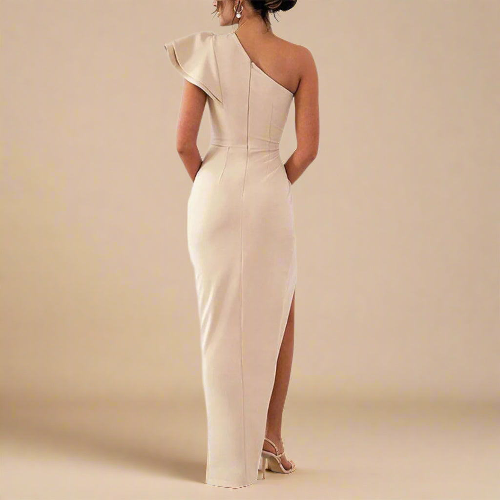Gabriella Abendkleid | Elegantes Satin One-Shoulder Hochzeitsgast Kleid
