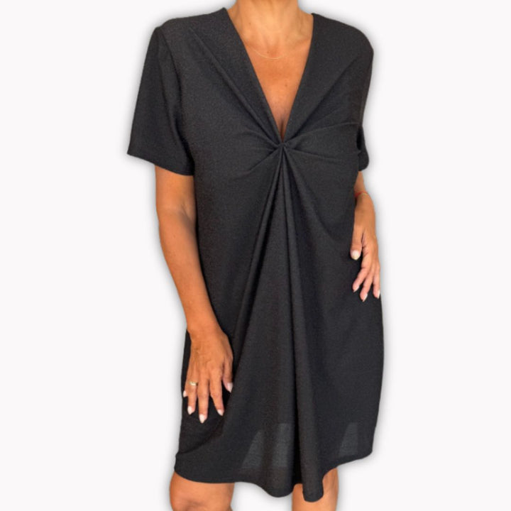 Abendkleid - Elegantes Midikleid mit V-Ausschnitt für Sommer
