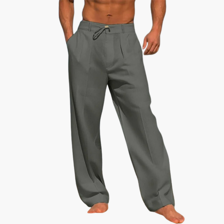 Sommerhose für Herren - Weite luftige Bundfalthose