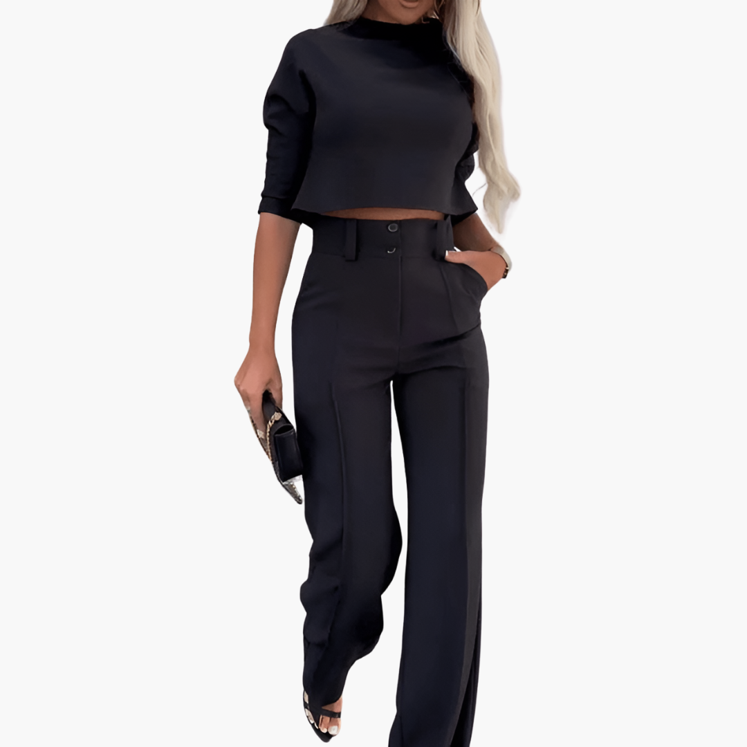 Lucia Zweiteiler - Elegantes Croptop-Set für Frauen