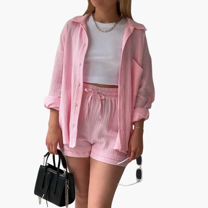 Musselin Zweiteiler - Luftiges Co-ord Set für Sommer