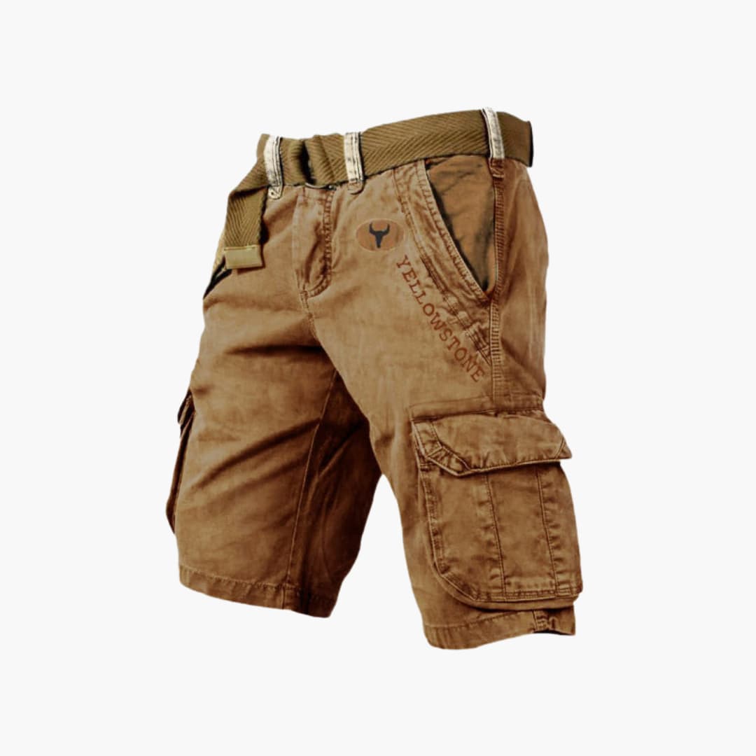 Cargohose - Robuste Kurze Wanderhose mit Gürtel für Outdoor