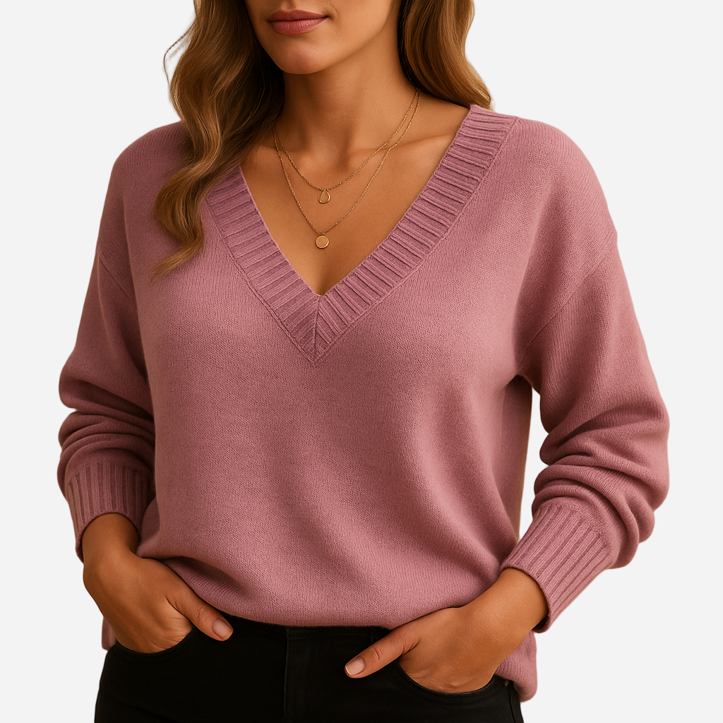 Strickpullover für Damen - V-Ausschnitt & Casual für den Winter