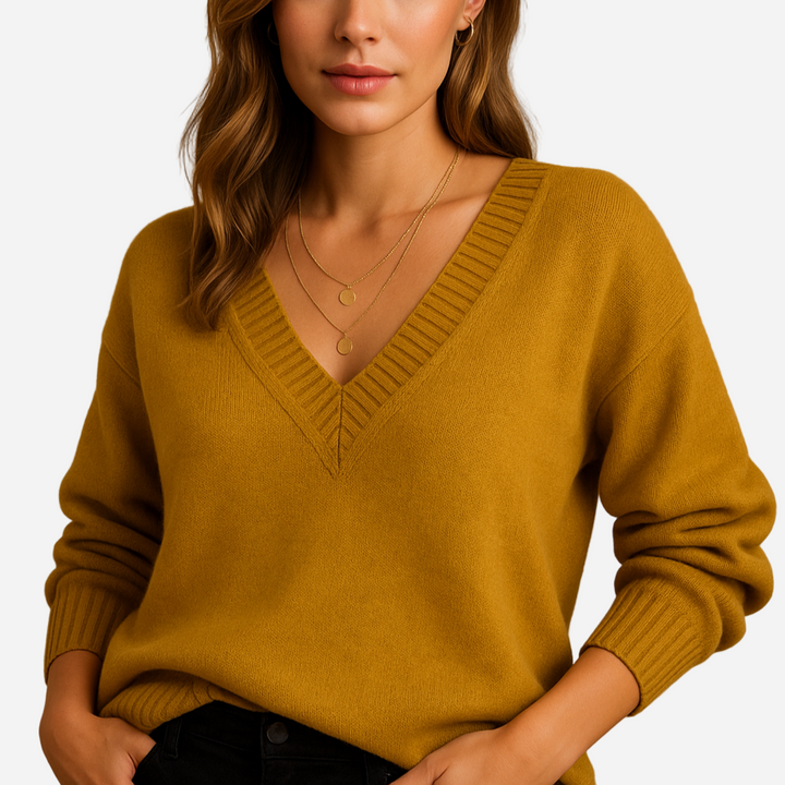 Strickpullover für Damen - V-Ausschnitt & Casual für den Winter