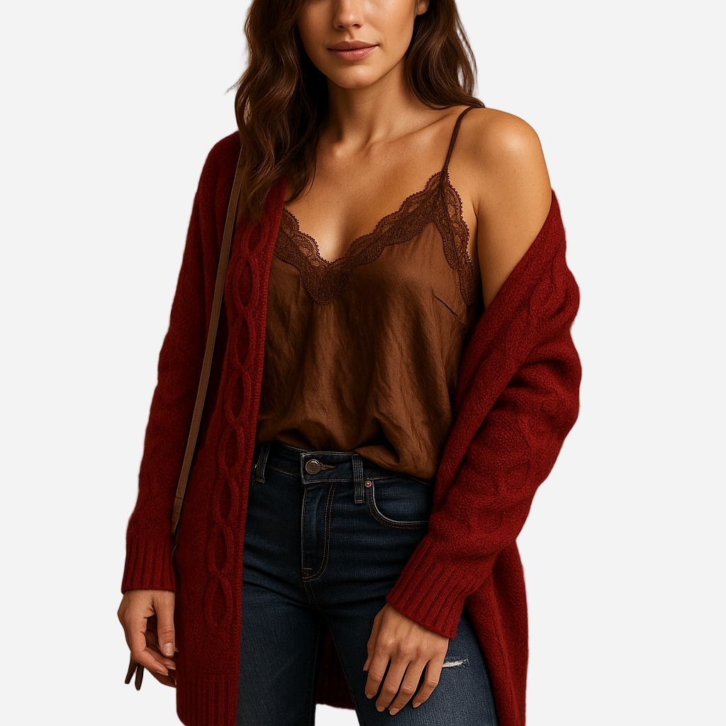 Strickjacke für Damen - Leicht & Kapuze für den Winter