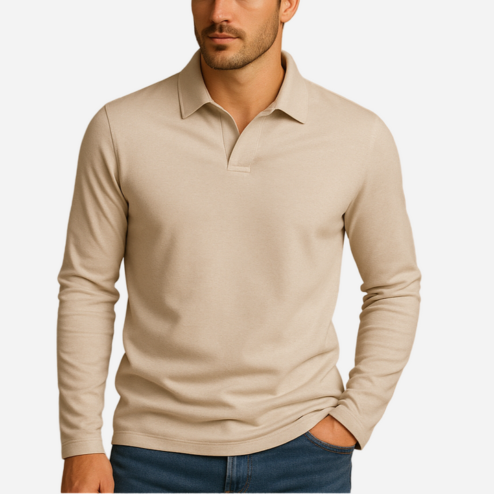 Poloshirt für Herren - Langarm & Baumwolle für den Winter