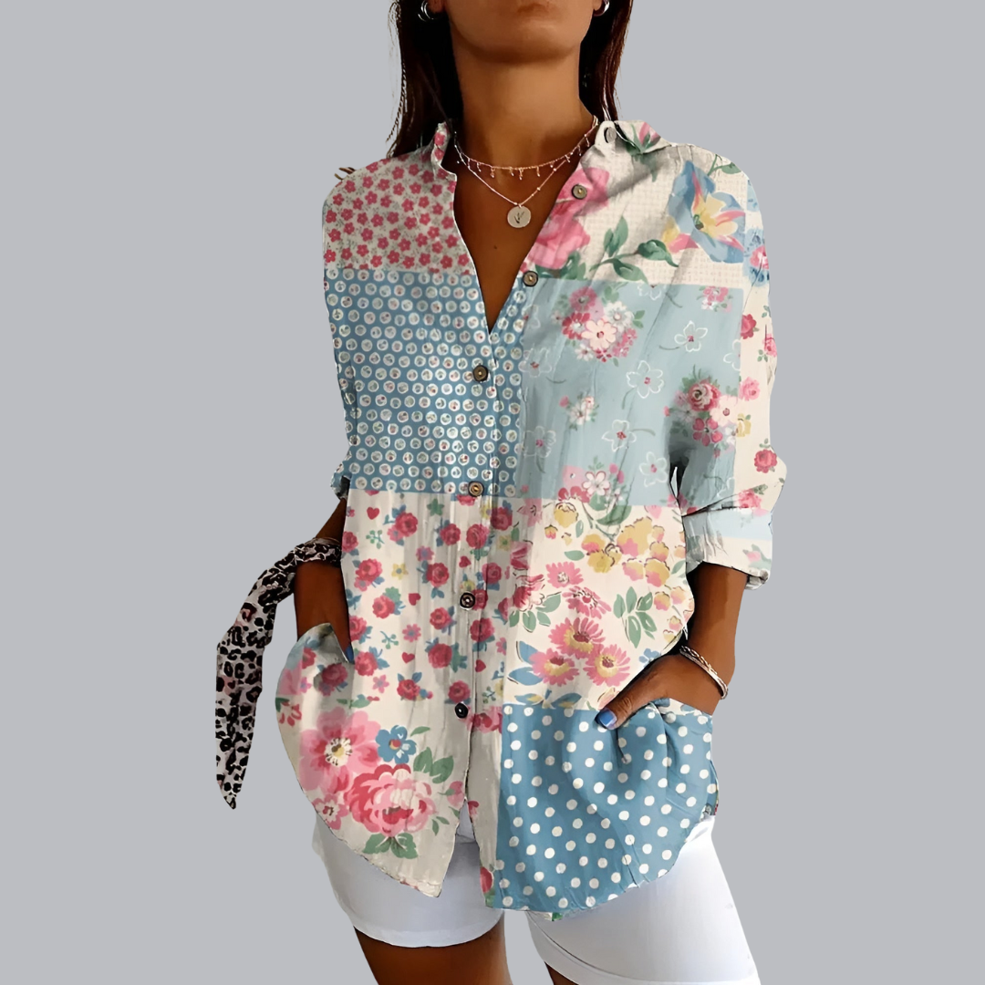 Tunika - Luftige Elegante Bluse mit Print für Sommer