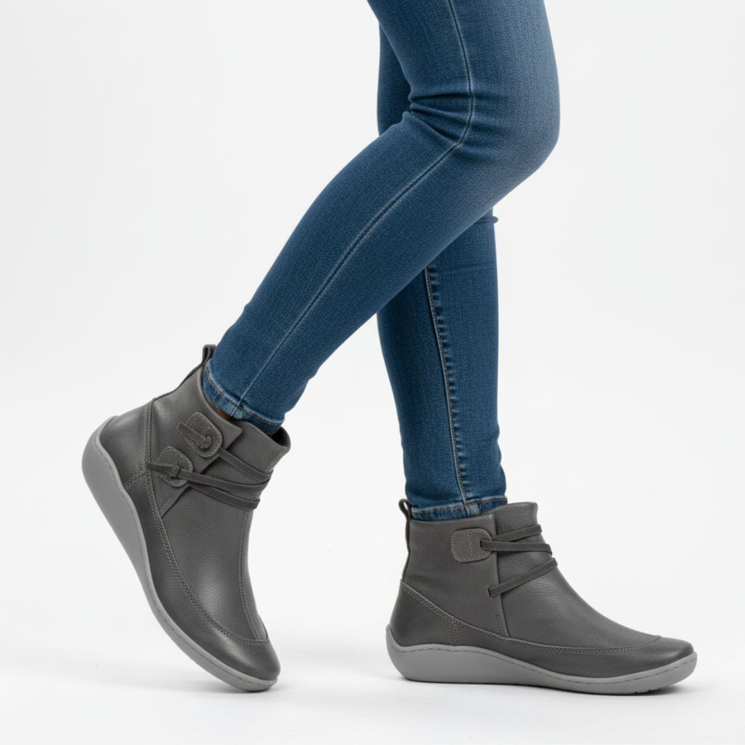 Orthopädische Stiefeletten für Damen – Wasserdichte & bequeme Orthopädische Winterschuhe mit flacher Sohle