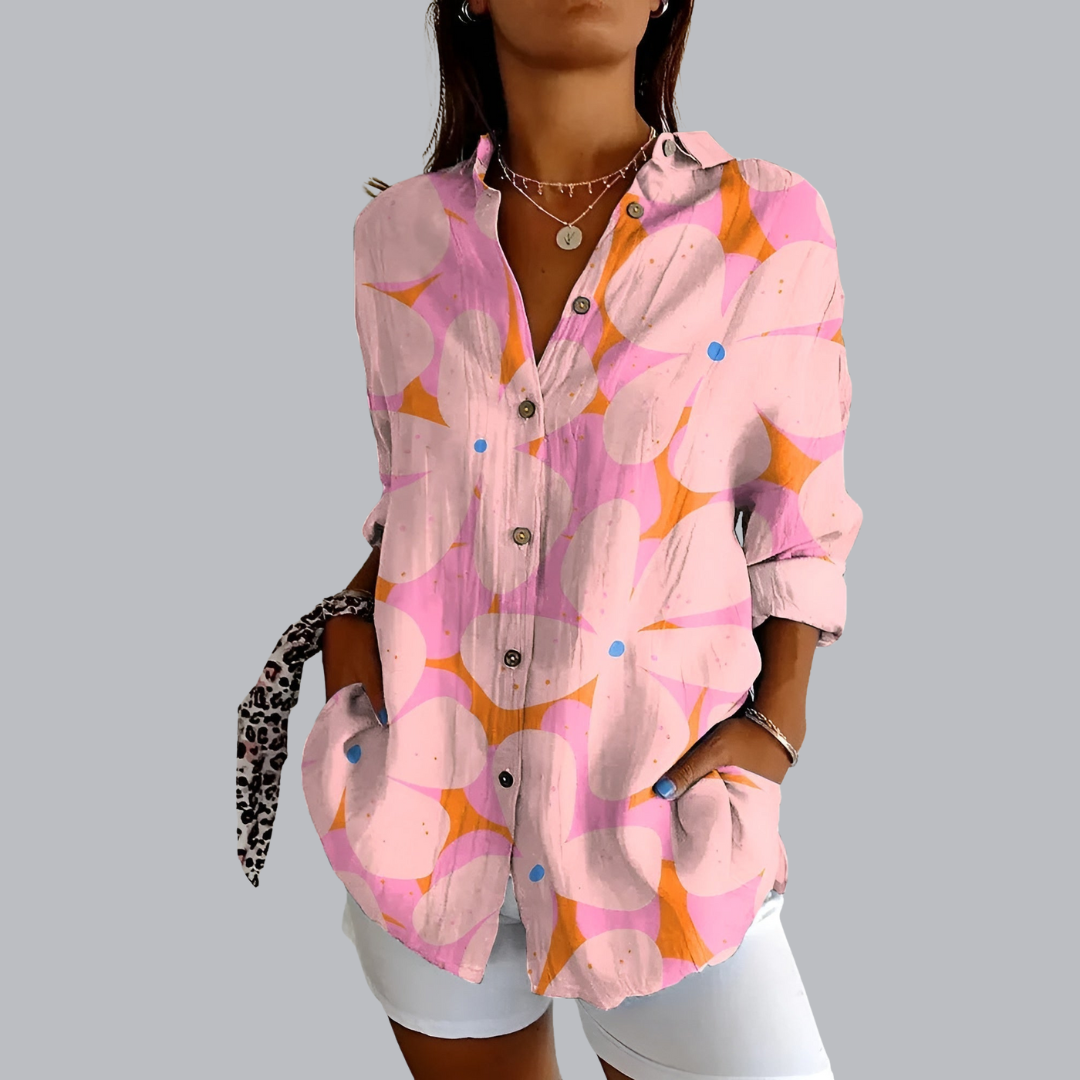 Tunika - Luftige Elegante Bluse mit Print für Sommer