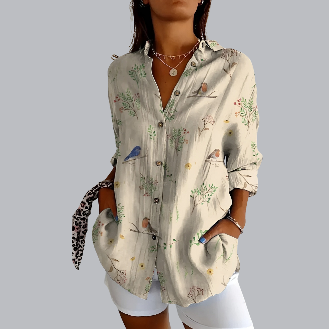 Tunika - Luftige Elegante Bluse mit Print für Sommer