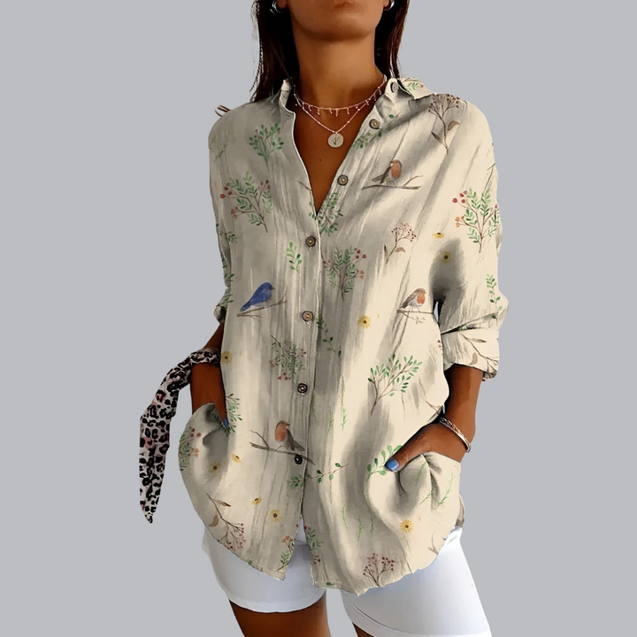 Tunika - Luftige Elegante Bluse mit Print für Sommer