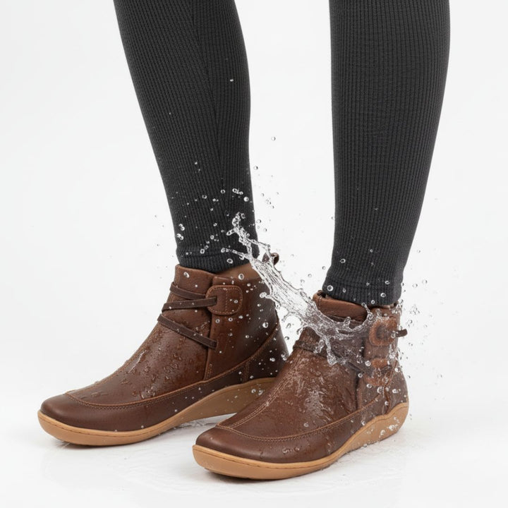 Orthopädische Stiefeletten für Damen – Wasserdichte & bequeme Orthopädische Winterschuhe mit flacher Sohle