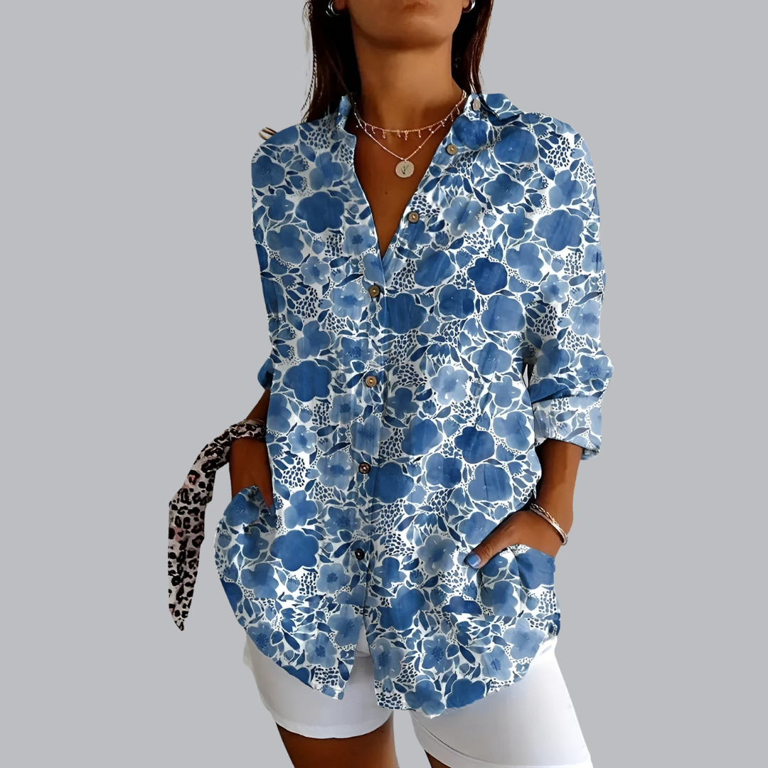 Tunika - Luftige Elegante Bluse mit Print für Sommer
