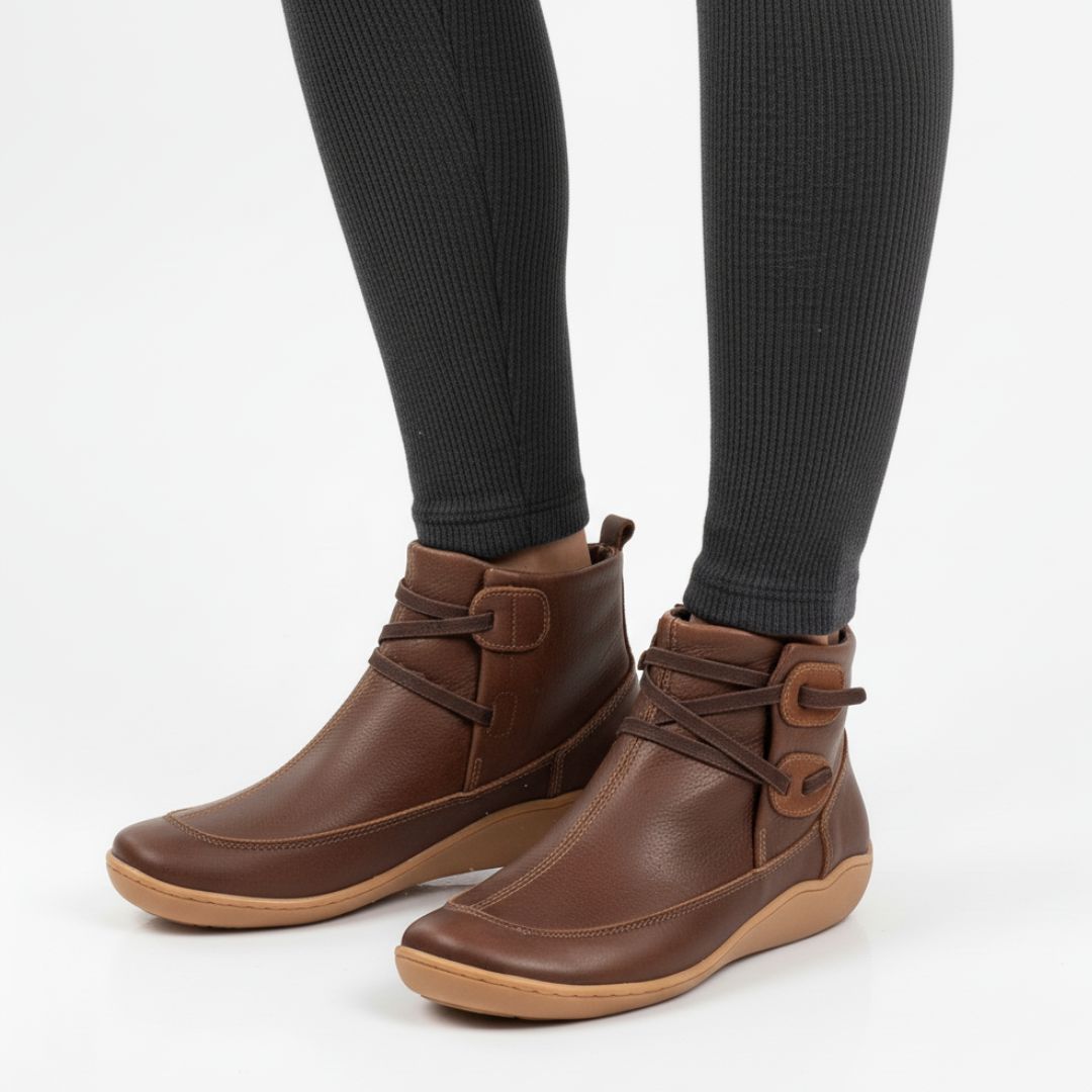 Orthopädische Stiefeletten für Damen – Wasserdichte & bequeme Orthopädische Winterschuhe mit flacher Sohle