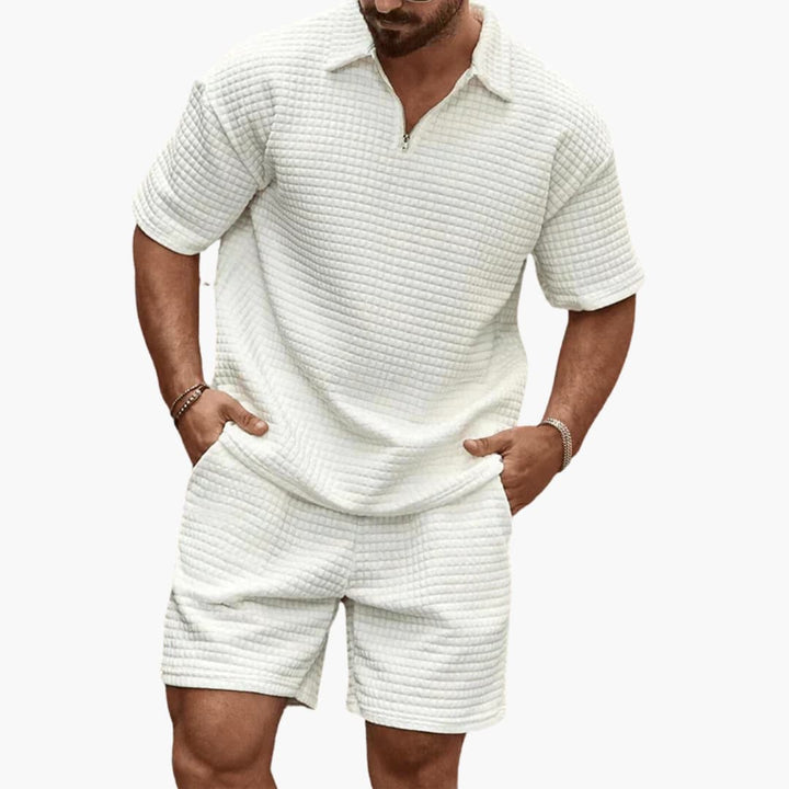 Sommer Set für Herren - Stylische Zweiteiler mit Poloshirt und Sweat Shorts