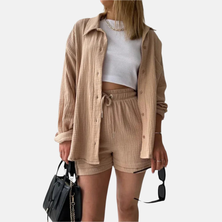 Musselin Zweiteiler - Luftiges Co-ord Set für Sommer