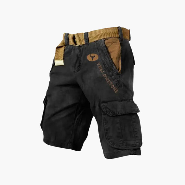Cargohose - Robuste Kurze Wanderhose mit Gürtel für Outdoor