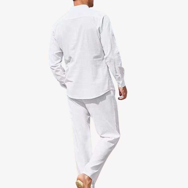 Gents SommerSet | Zweiteiliger-set Leinen/Baumwolle Hemd und Hosen Für Herren