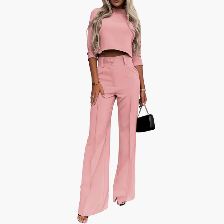 Lucia Zweiteiler - Elegantes Croptop-Set für Frauen