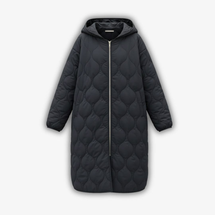 Margiela Maris Langer Steppmantel | Gesteppter Winterparka mit Kapuze