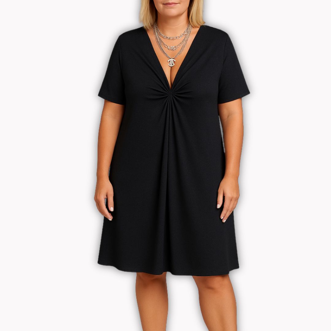 Abendkleid - Elegantes Midikleid mit V-Ausschnitt für Sommer