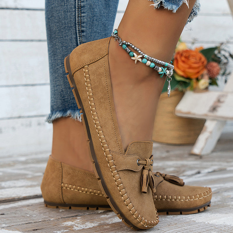 Mokassins - Bequeme Halbschuhe mit Schleife für Sommer