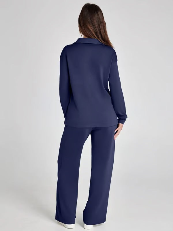 Loscini Loungeweat Set | Zweiteiler-set mit Sweatshirt mit Jogger Für Damen