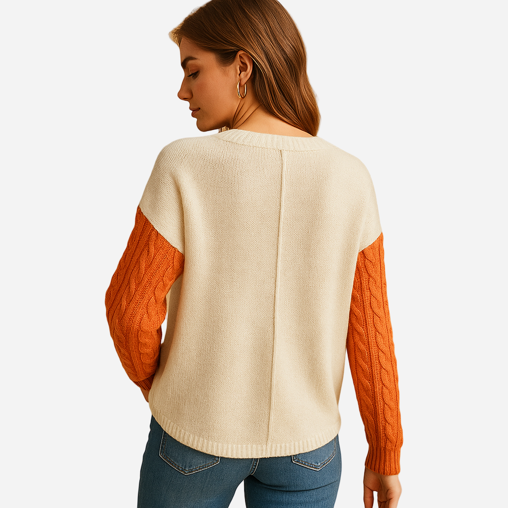 Strickpullover für Damen - Zopfmuster & Taschen für den Winter