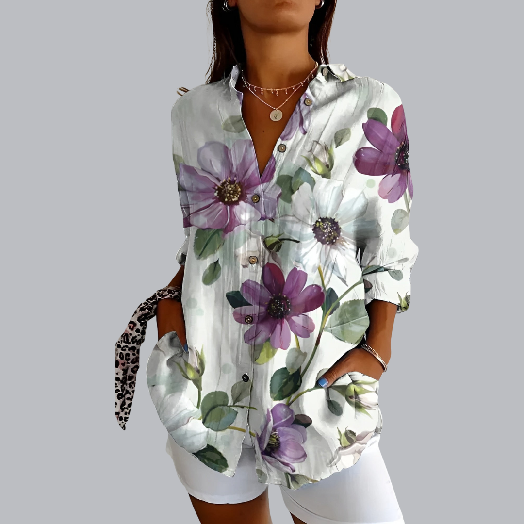 Tunika - Luftige Elegante Bluse mit Print für Sommer