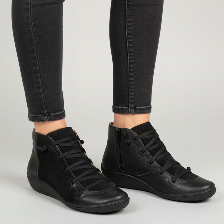 Winter Stiefeletten für Damen – Orthopädische Boots mit flacher Sohle & Reißverschluss