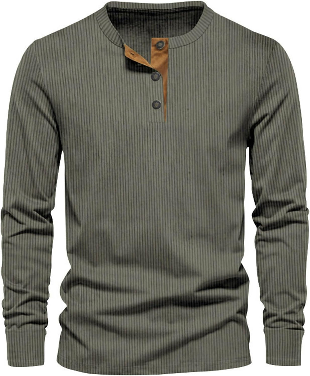 Henley T-shirt - Premium Langärmeliges T-Shirt für Herren
