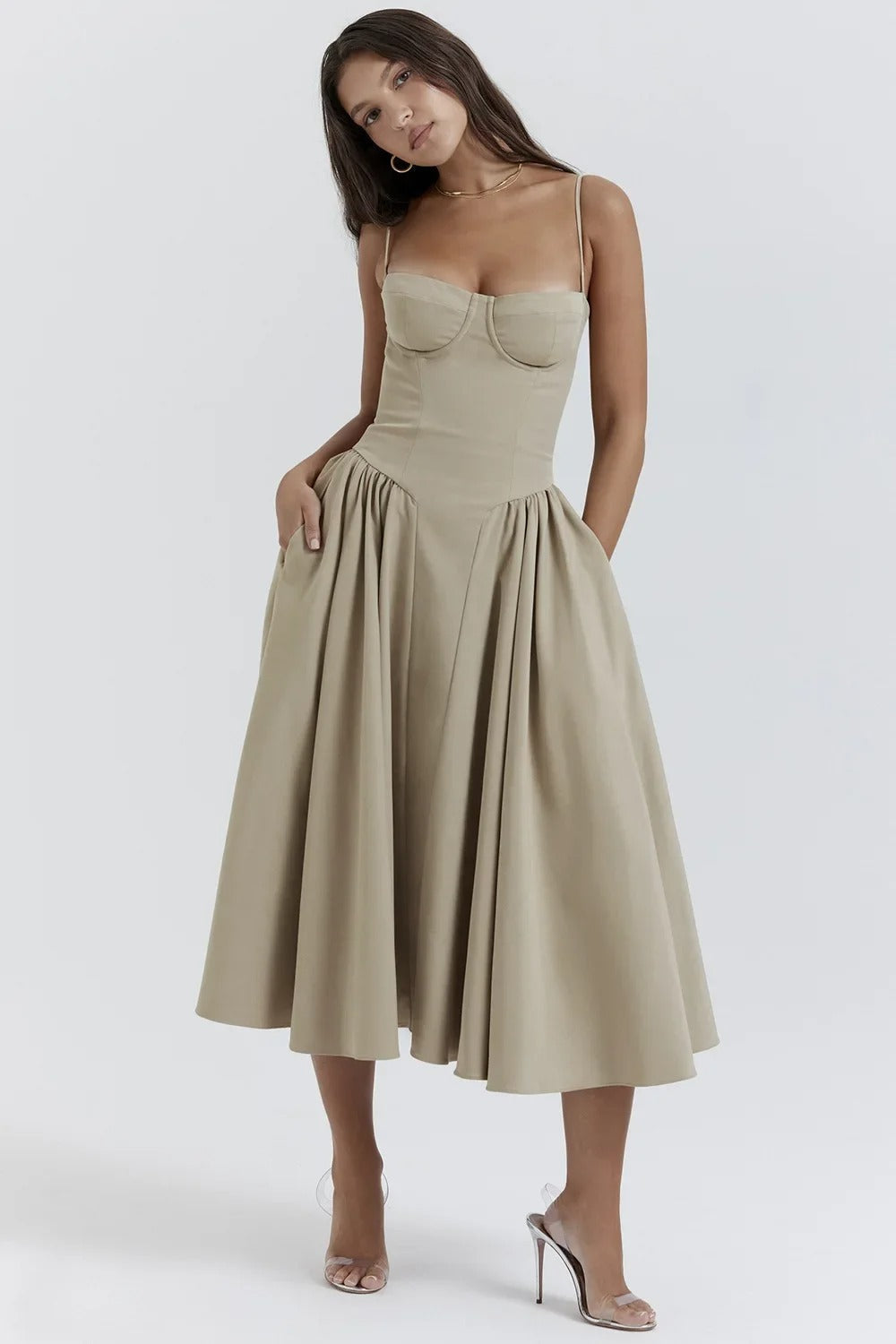Abendkleid für Damen - Elegantes Corsagenkleid für Hochzeiten und Partys