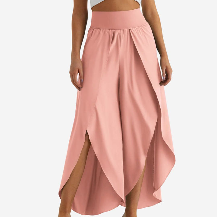 Olivia Wide Leg Hose - Hochgeschnittene Palazzo-Pants mit Schnelltrocken-Effekt