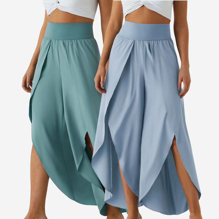 Olivia Wide Leg Hose - Hochgeschnittene Palazzo-Pants mit Schnelltrocken-Effekt