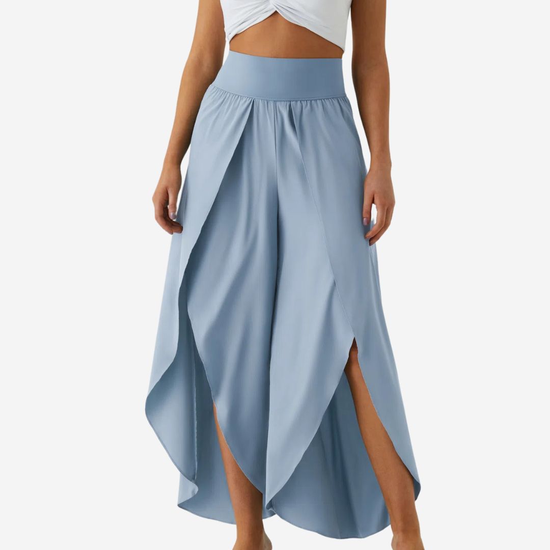 Olivia Wide Leg Hose - Hochgeschnittene Palazzo-Pants mit Schnelltrocken-Effekt