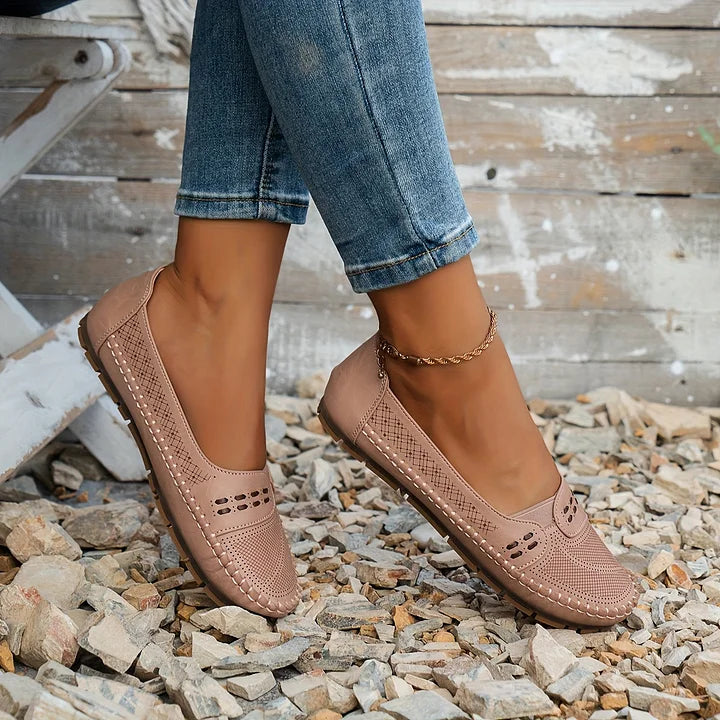 Mokassins für Damen - Bequeme Halbschuhe mit Lochmuster