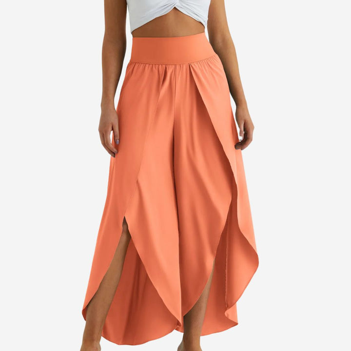 Olivia Wide Leg Hose - Hochgeschnittene Palazzo-Pants mit Schnelltrocken-Effekt