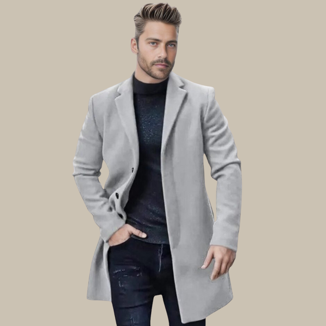 Ganti Lange Jacke | Lange Stadtjacke für Herren: Stilvoll und Zeitlos