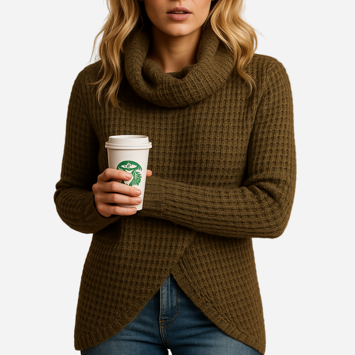 Rollkragenpullover für Damen - Stilvoll & Knöpfe für den Winter