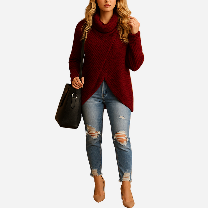 Rollkragenpullover für Damen - Stilvoll & Knöpfe für den Winter