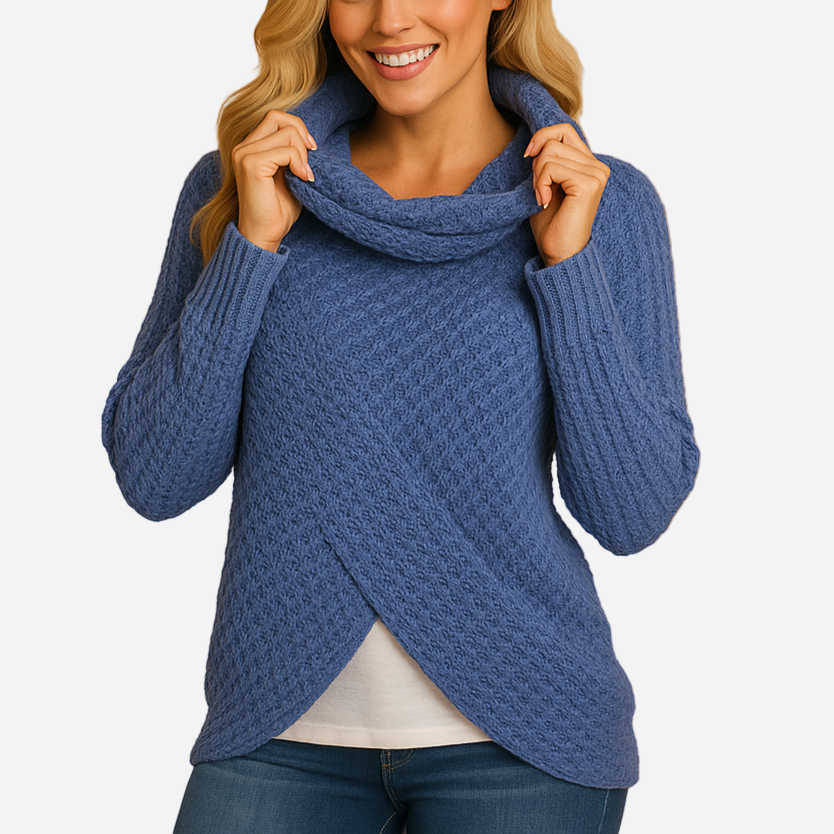 Rollkragenpullover für Damen - Stilvoll & Knöpfe für den Winter