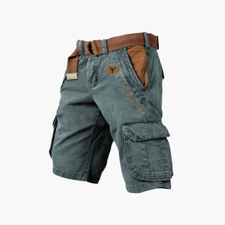 Cargohose - Robuste Kurze Wanderhose mit Gürtel für Outdoor
