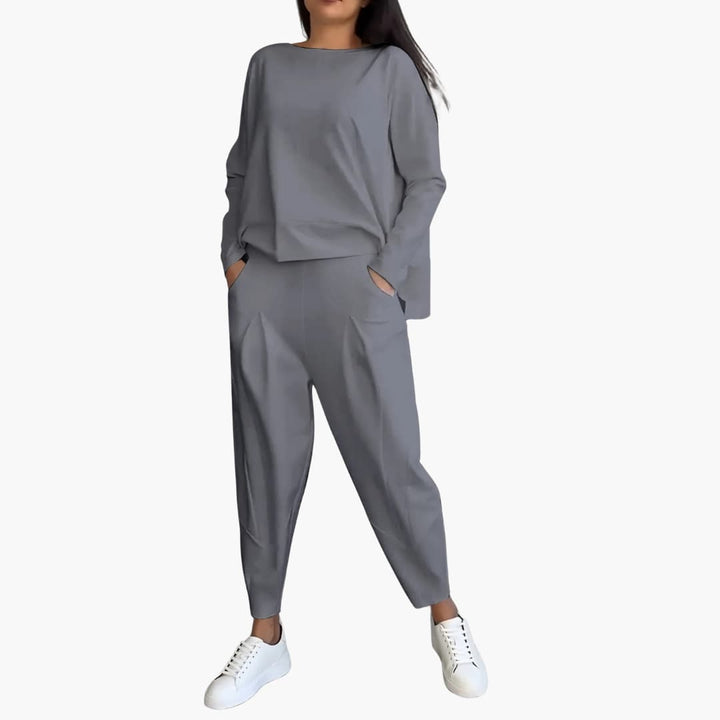 Lucia Twin Set - Bequemes Zweiteiliges Set mit Rundhalsausschnitt