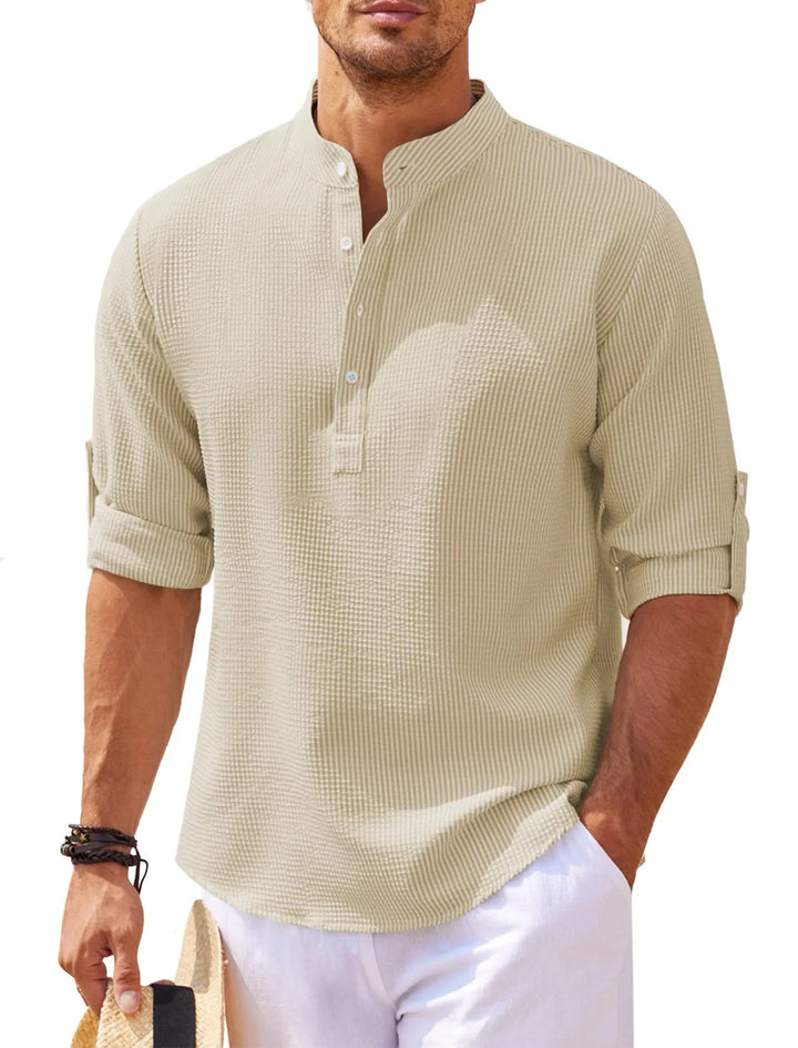 Gents hemd | Premium Mao-Kragen Hemd für den Sommer