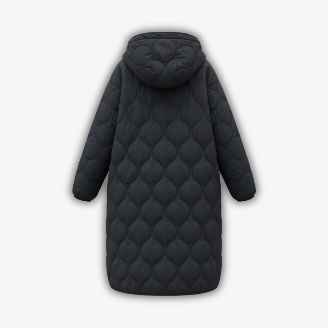 Margiela Maris Langer Steppmantel | Gesteppter Winterparka mit Kapuze