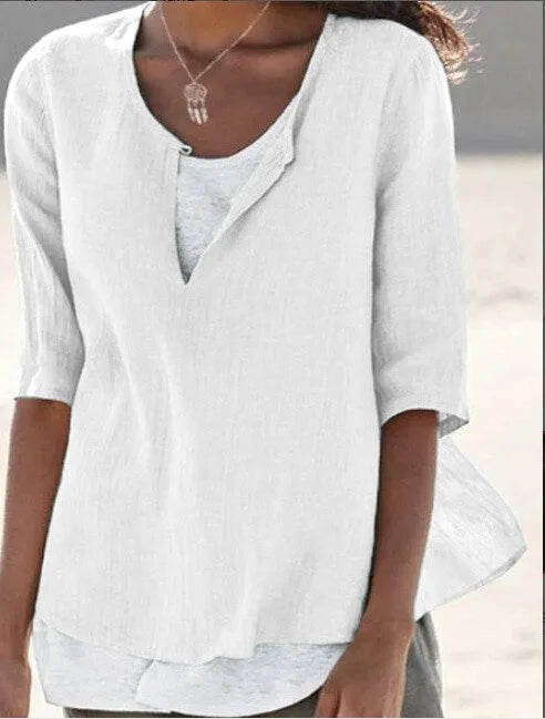 Oberteil für Damen - Lässige Lagenbluse für den Herbst
