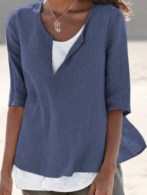 Oberteil für Damen - Lässige Lagenbluse für den Herbst