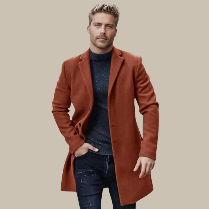 Ganti Lange Jacke | Lange Stadtjacke für Herren: Stilvoll und Zeitlos